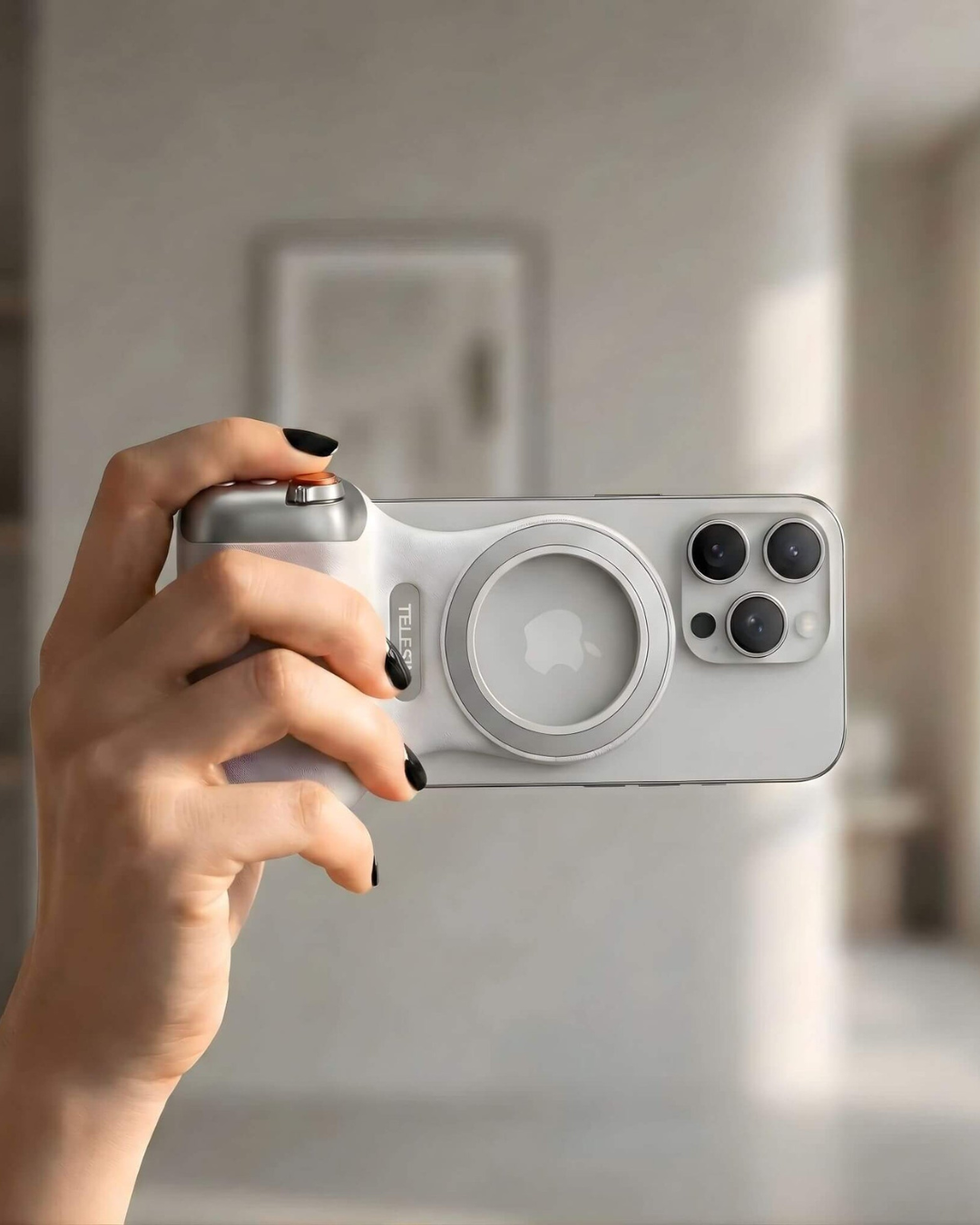 GripShot Pro – Magnetic Phone Camera Grip with Shutter & Magnetic Selfie Light 2.0 & Tripod