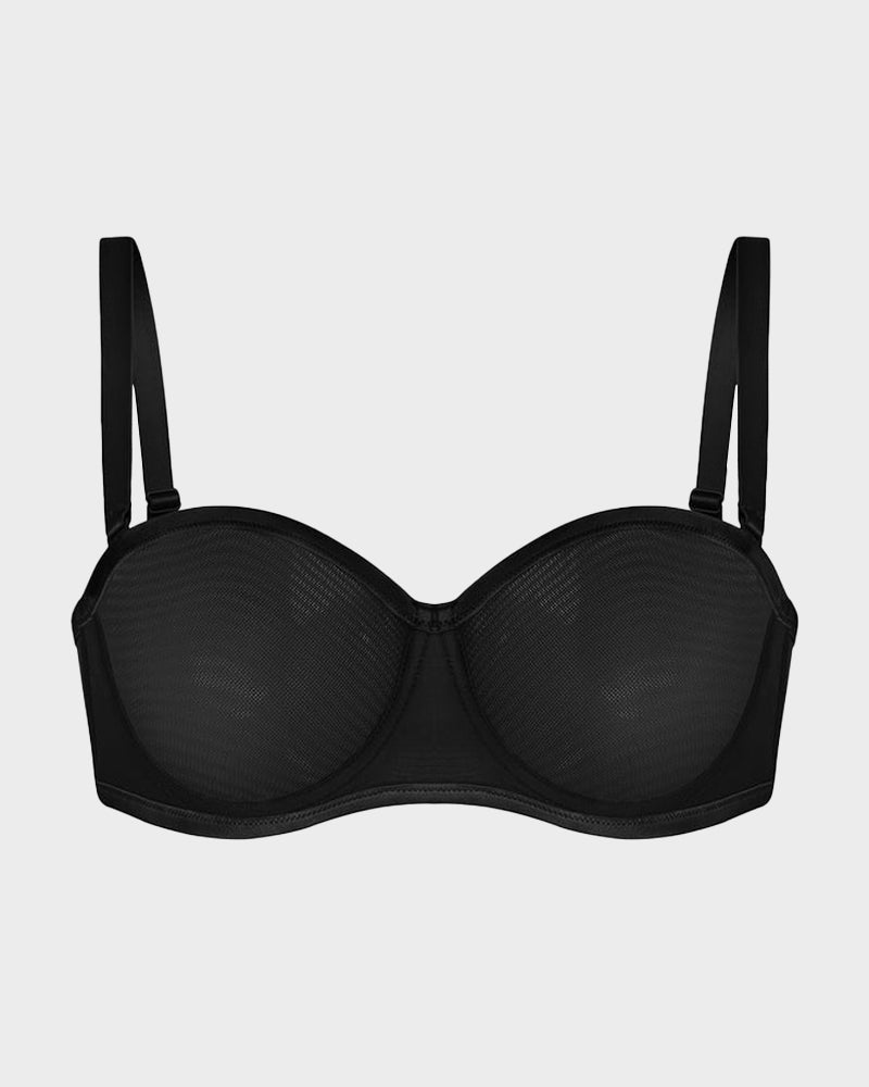 Alorin™ Strapless Mesh Underwire Balconette Bra
