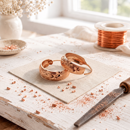 Alorin Starburst Copper Earrings