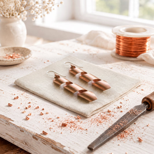 Alorin Helix Copper Earrings