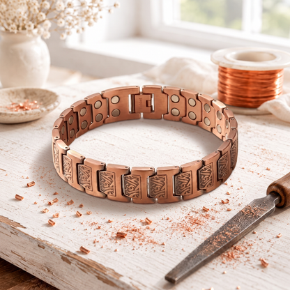 Alorin Cipher Men's Copper Bracelet