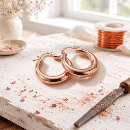 Alorin Elara Copper Hoop Earrings