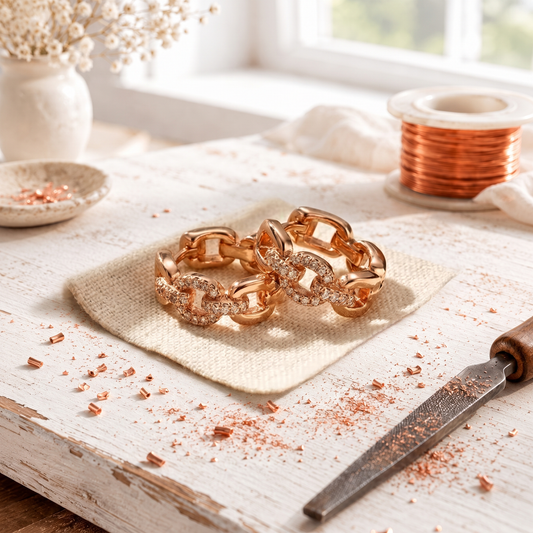 Alorin Celeste Crystal Copper Earrings