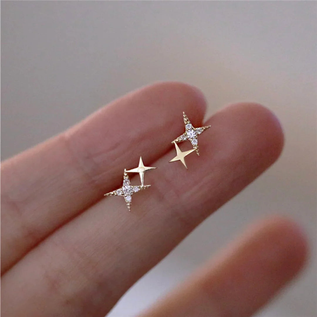 Sparkling Stars™ | Gold Earrings