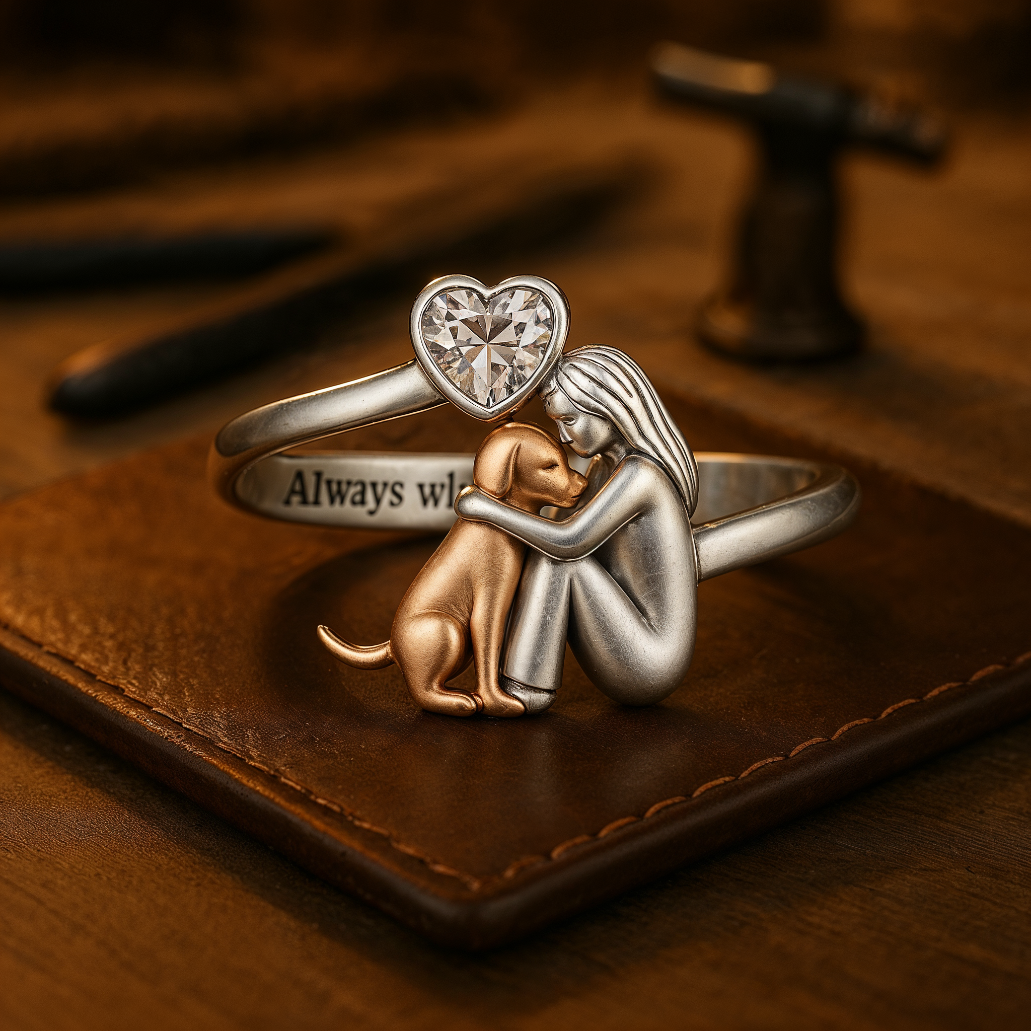 Adjustable Ring – “Always in My Heart” (Original) 🐶✨