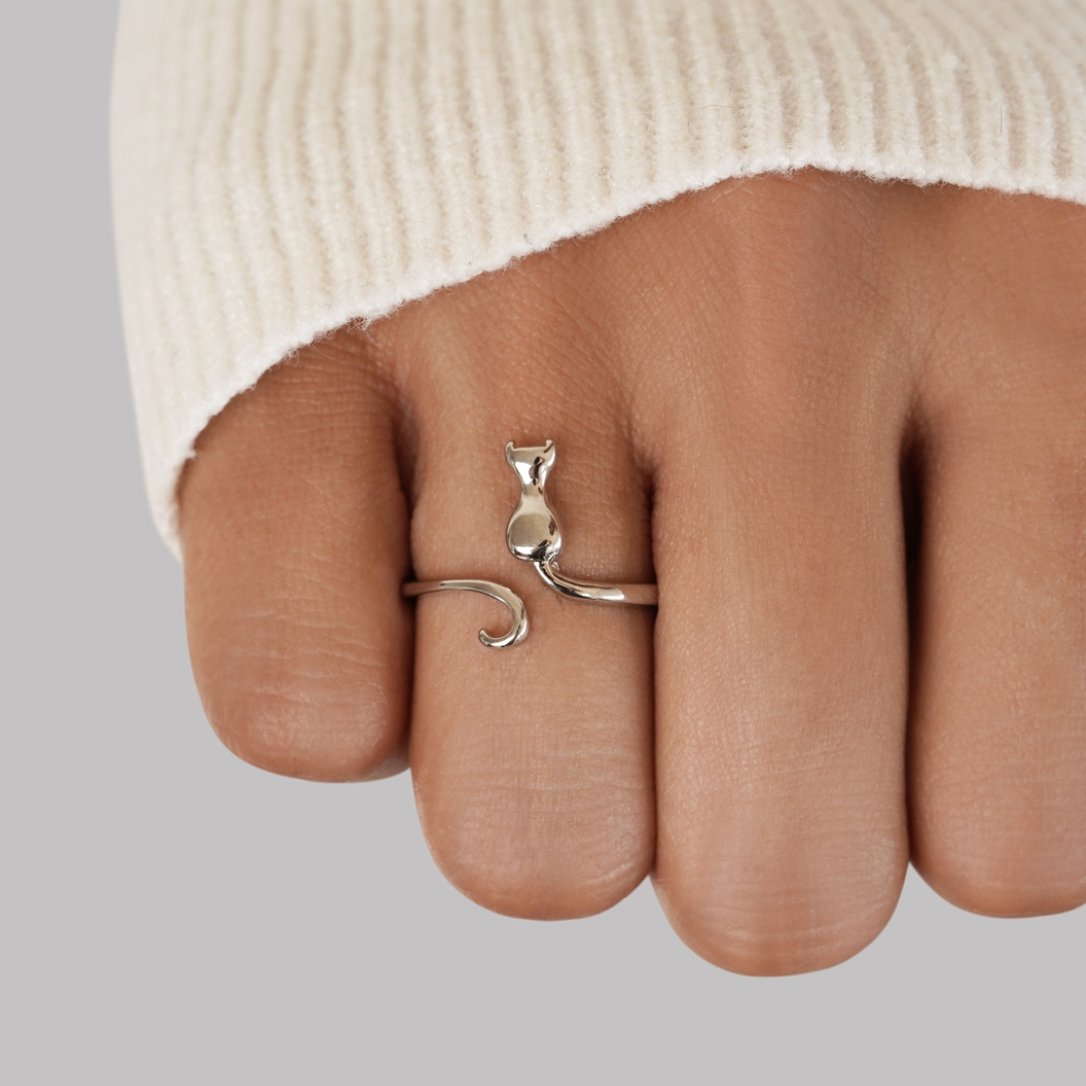 Midnight Cat – Silver Ring