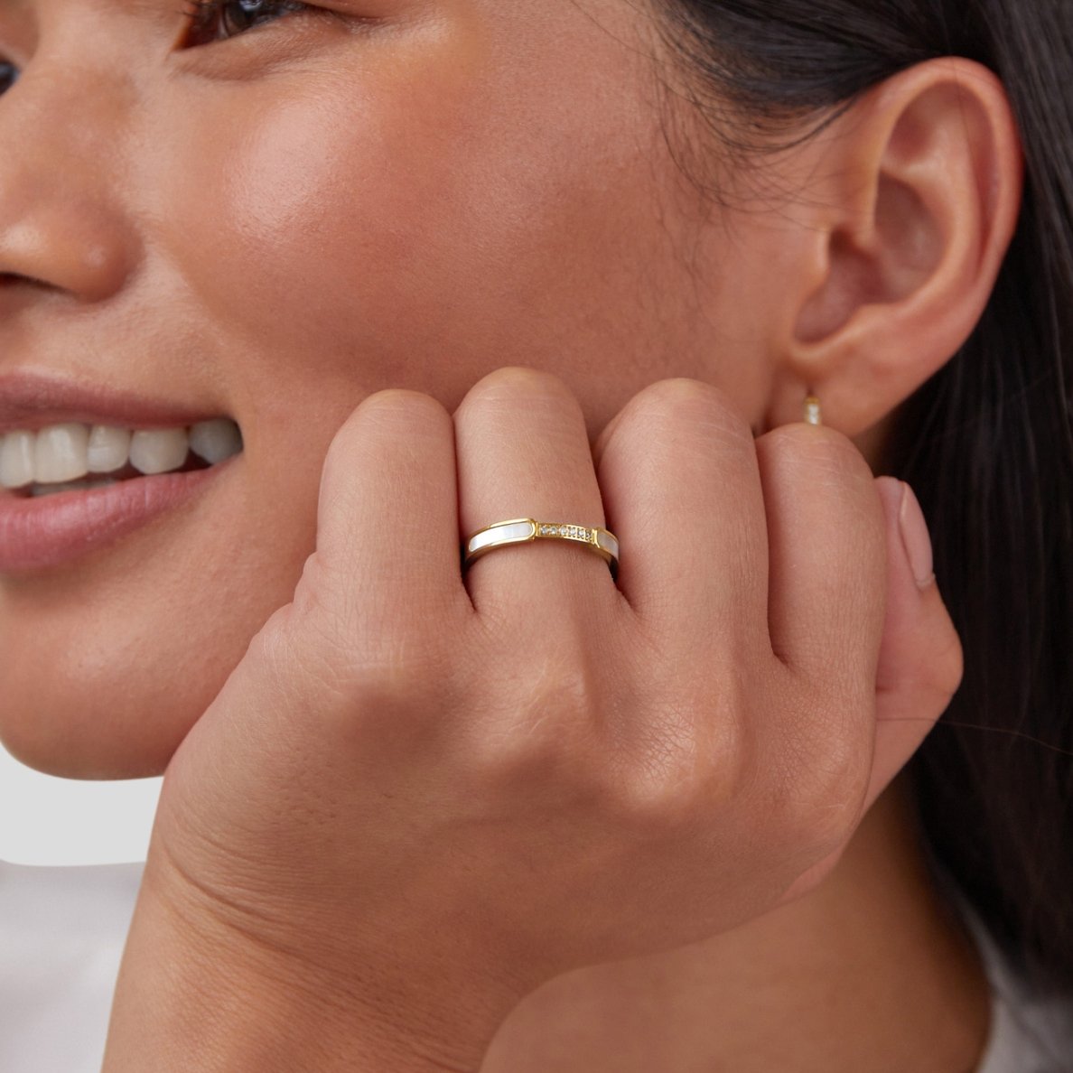 Unity – Pearl & Crystal Ring