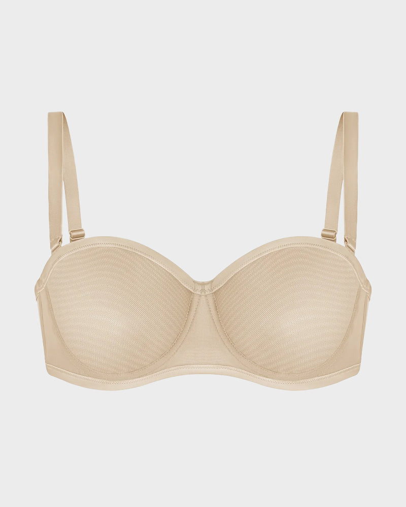 Alorin™ Strapless Mesh Underwire Balconette Bra