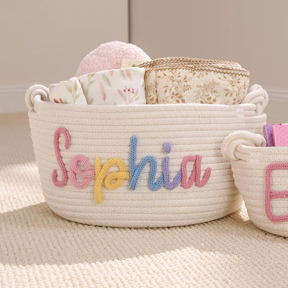 Alorin™ Multicolor Personalized Knitted Basket